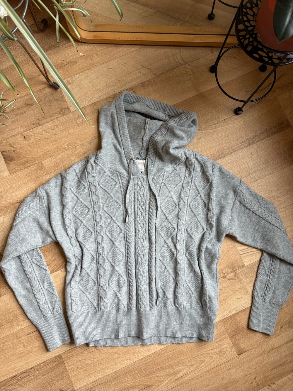 Natural Reflections Cropped Knit Hoodie